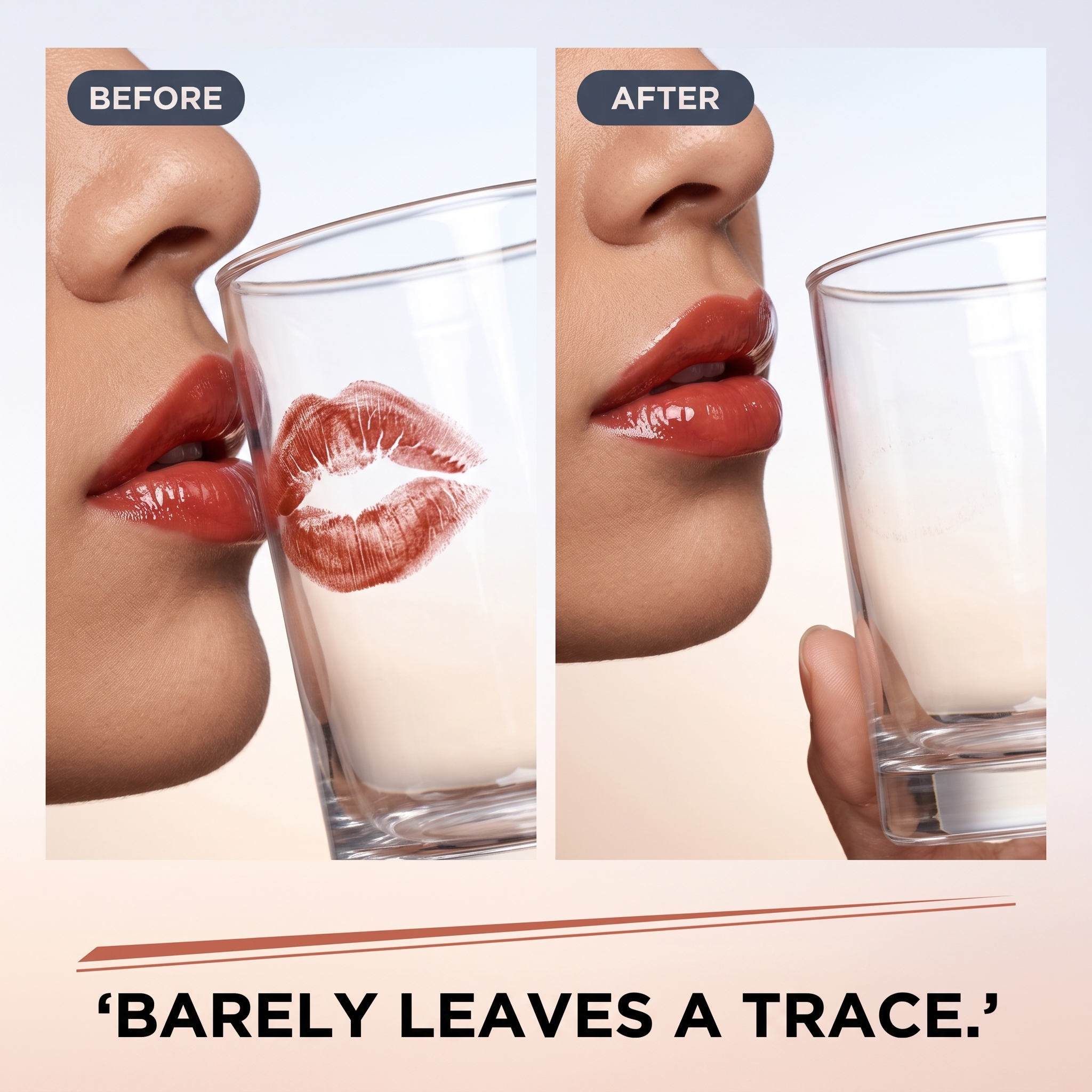 Kiss-print durability test, before and after