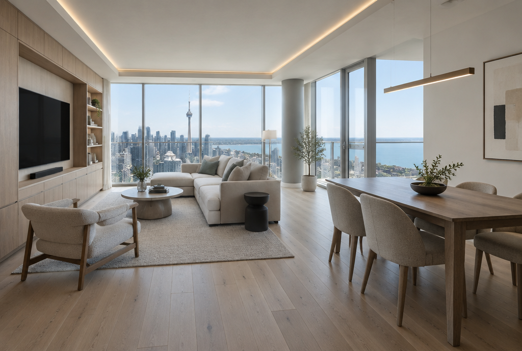 Completed condo renovation in Toronto