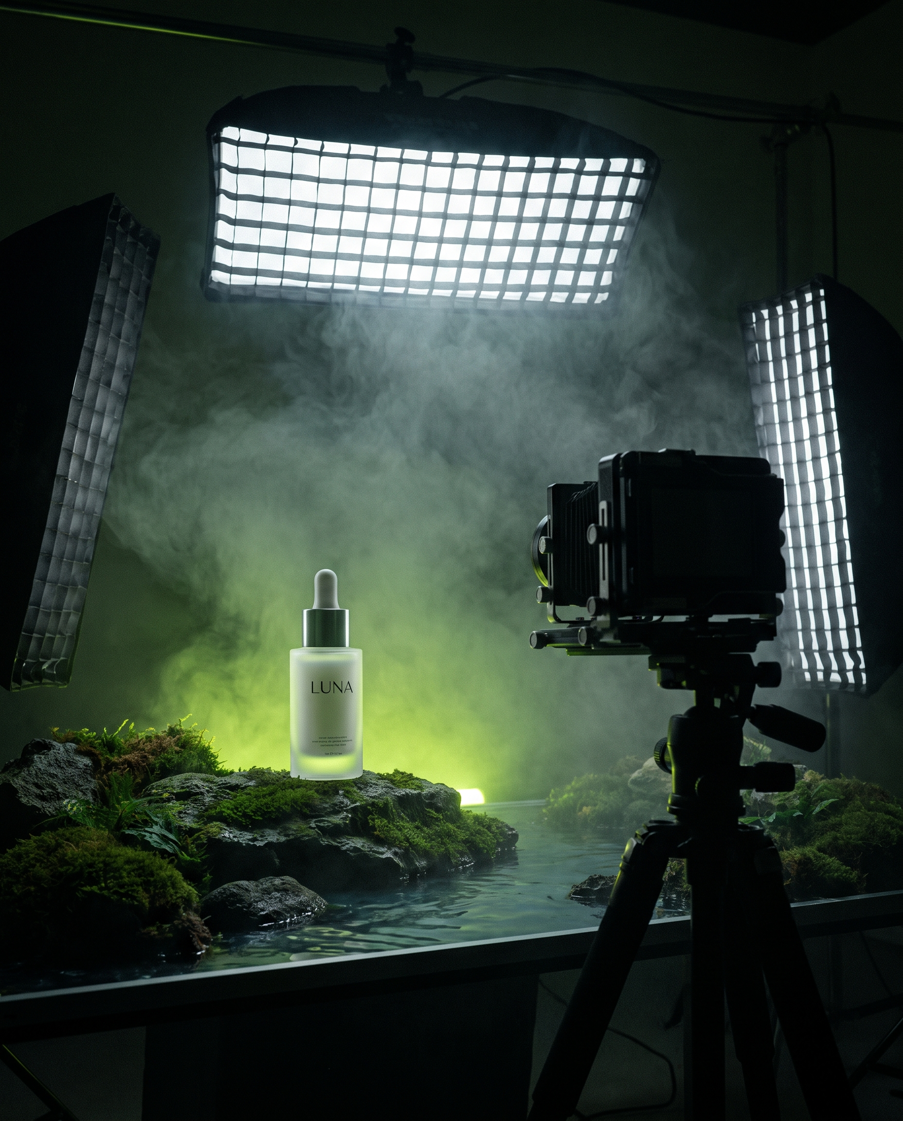 Behind the scenes of a product photoshoot for social media