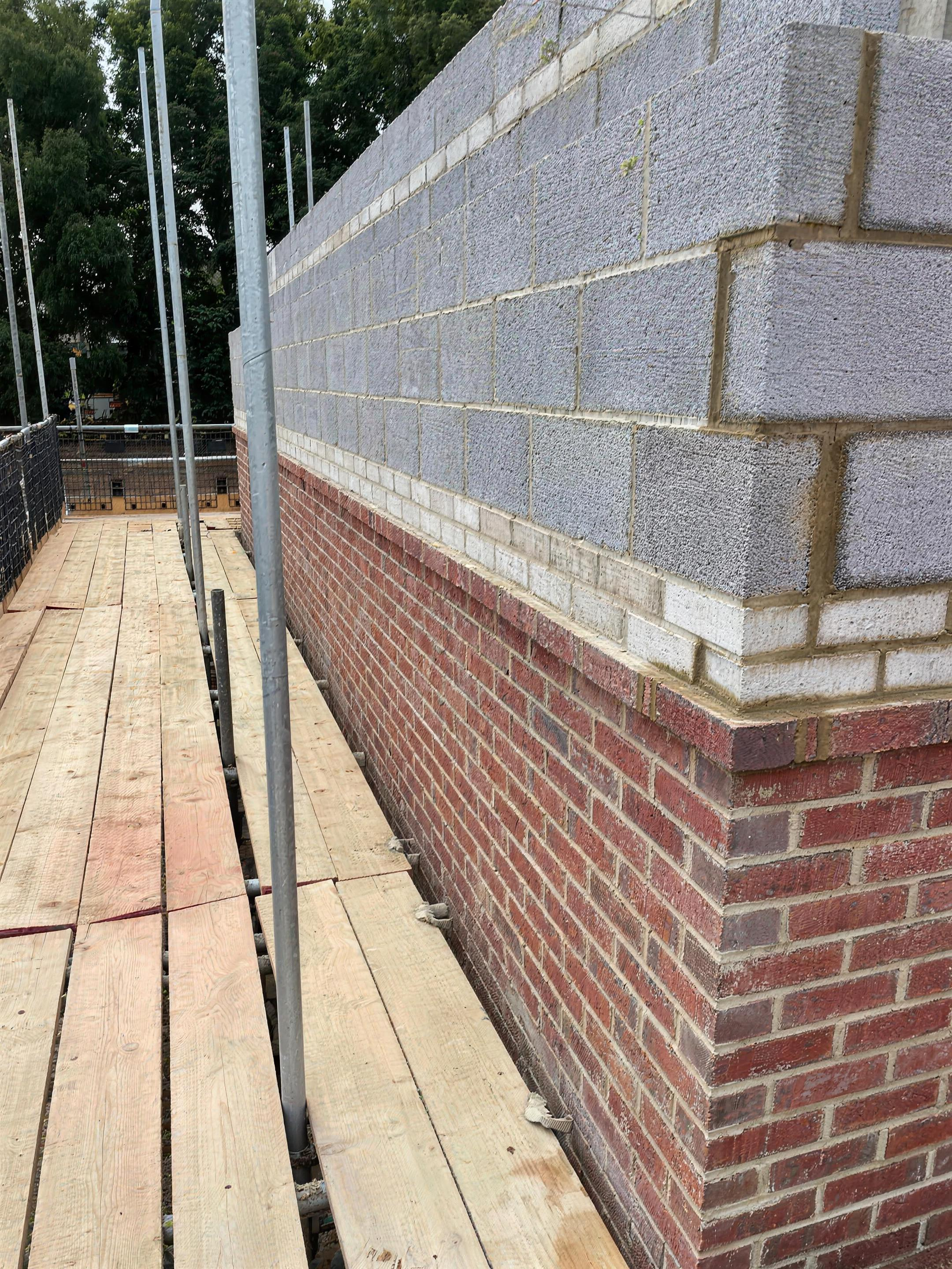 EEMS Construction blockwork close-up