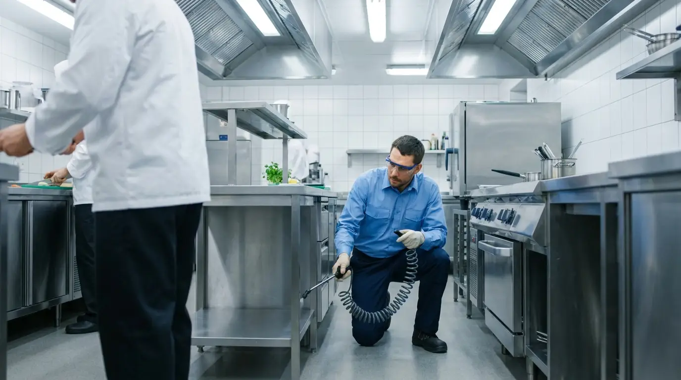 Controle de pragas em cozinha comercial