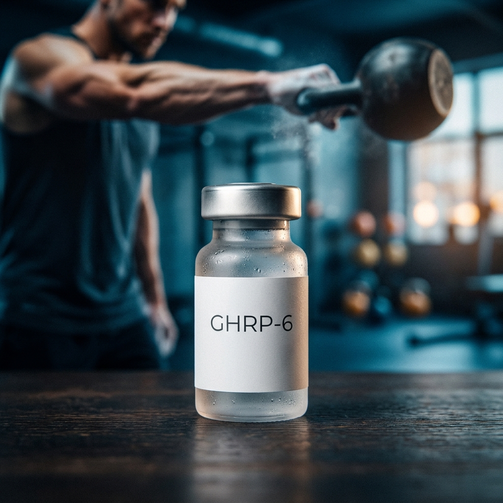 GHRP-6 peptide vial