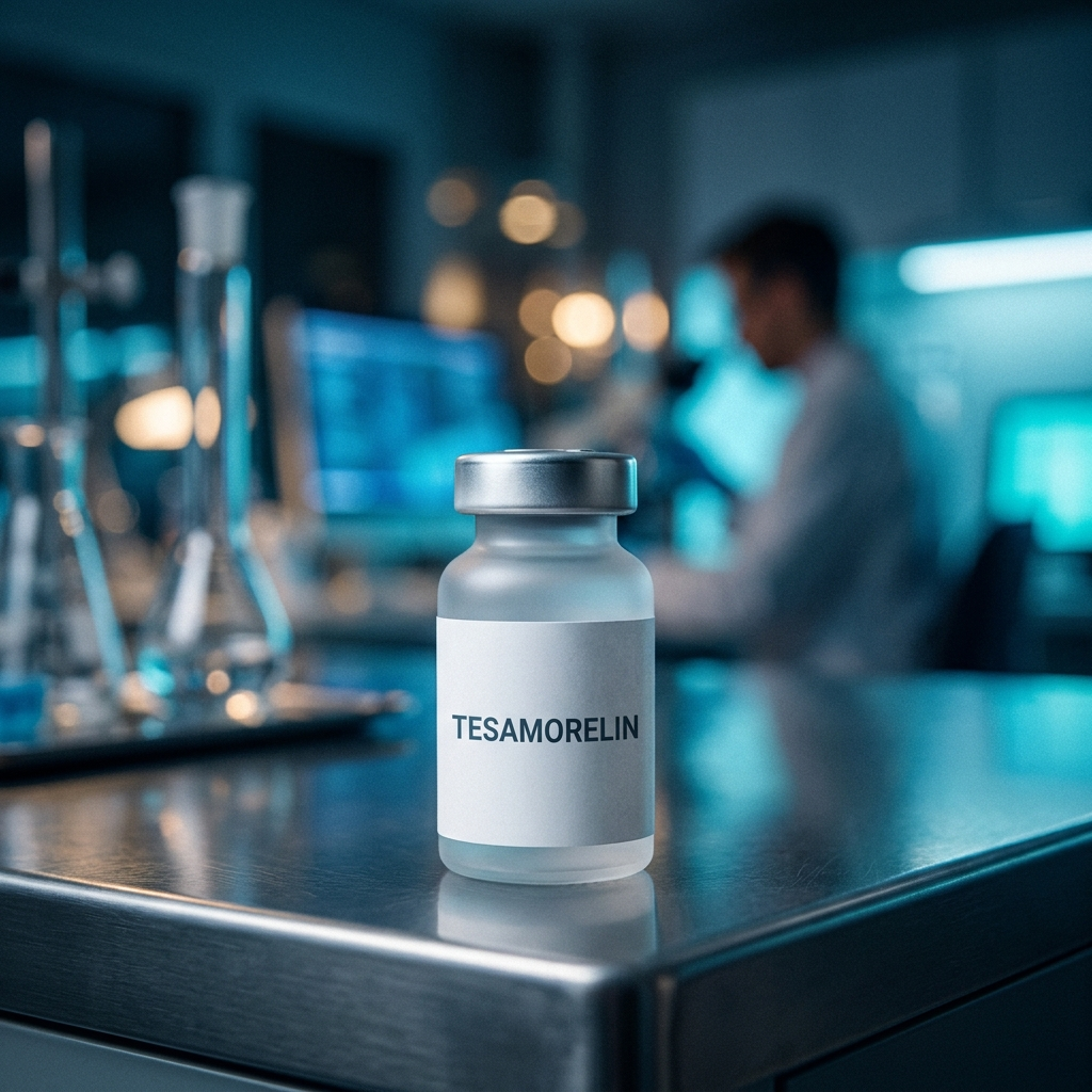 Tesamorelin injection vial