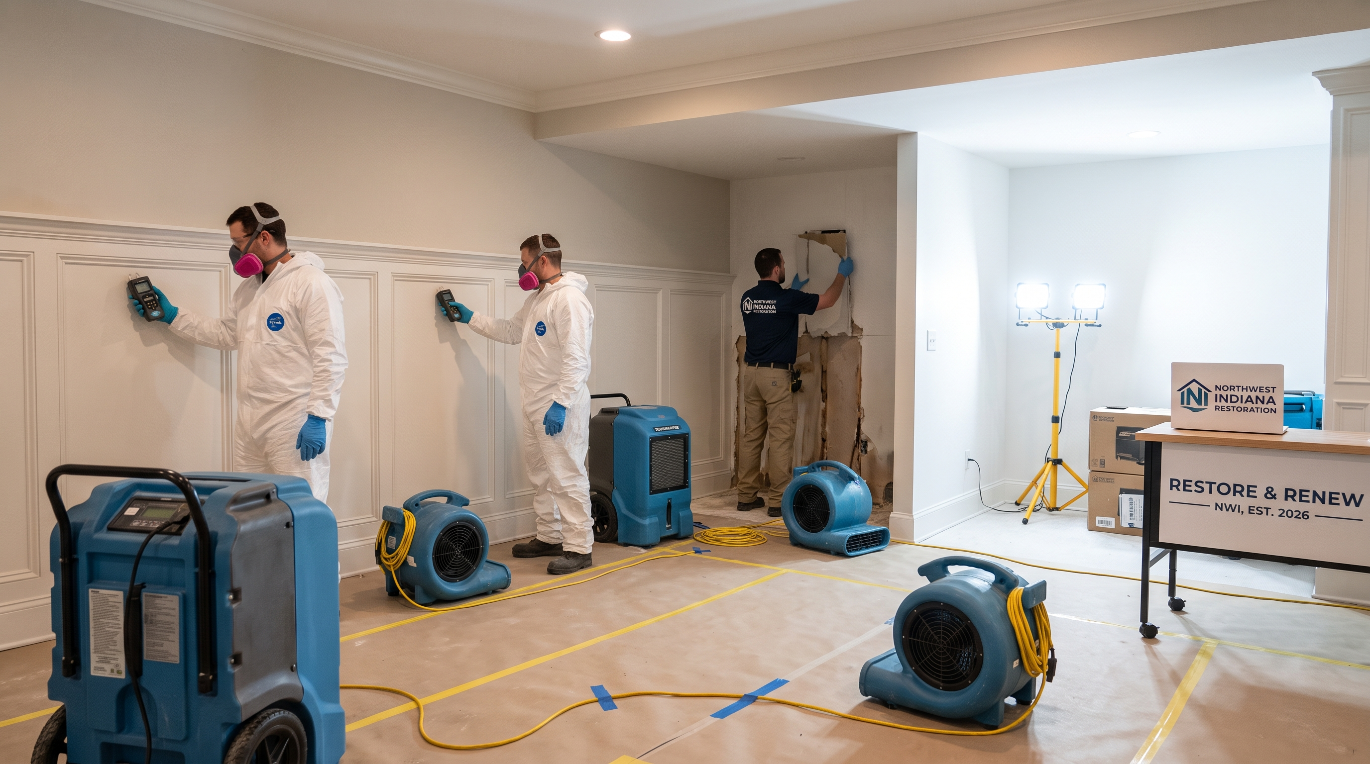 Water damage restoration team Northwest Indiana