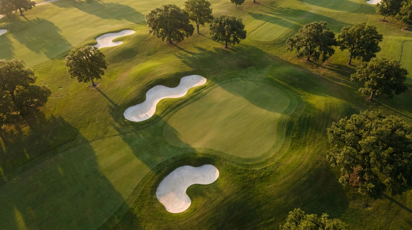 Aerial view of the course