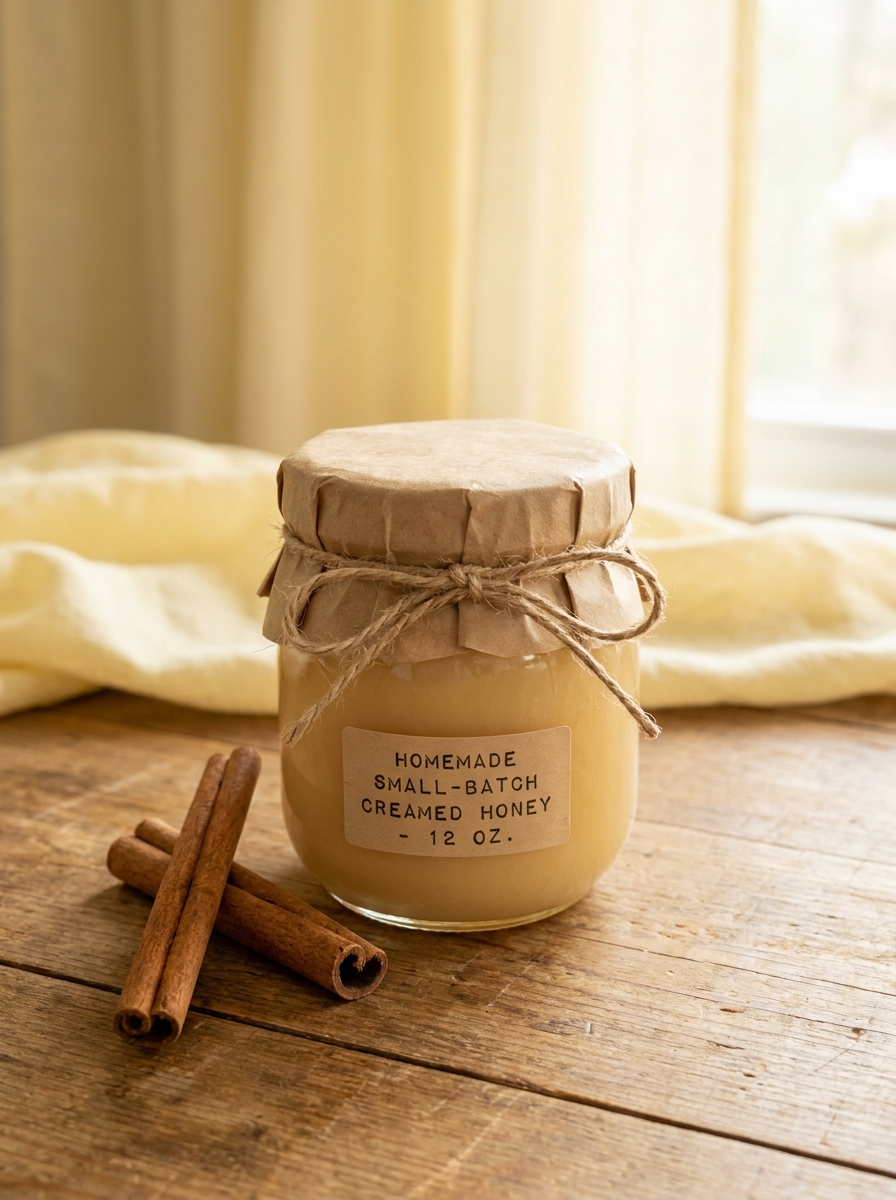 Creamed honey jar