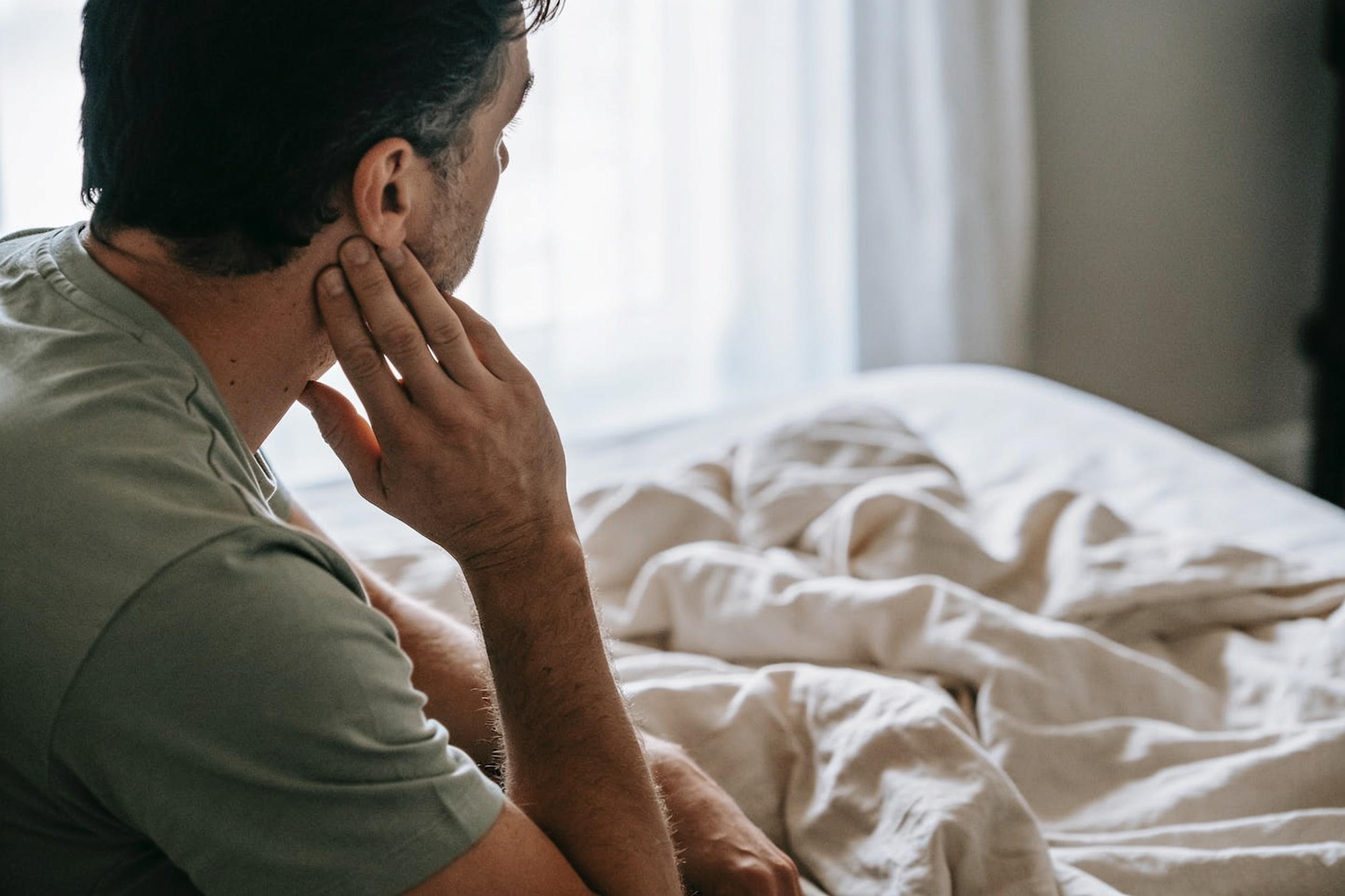 Waking with an aching jaw in morning light