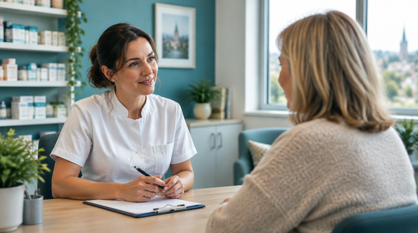 Pharmacist consultation before an IV drip at FastHeal Clinic Woking
