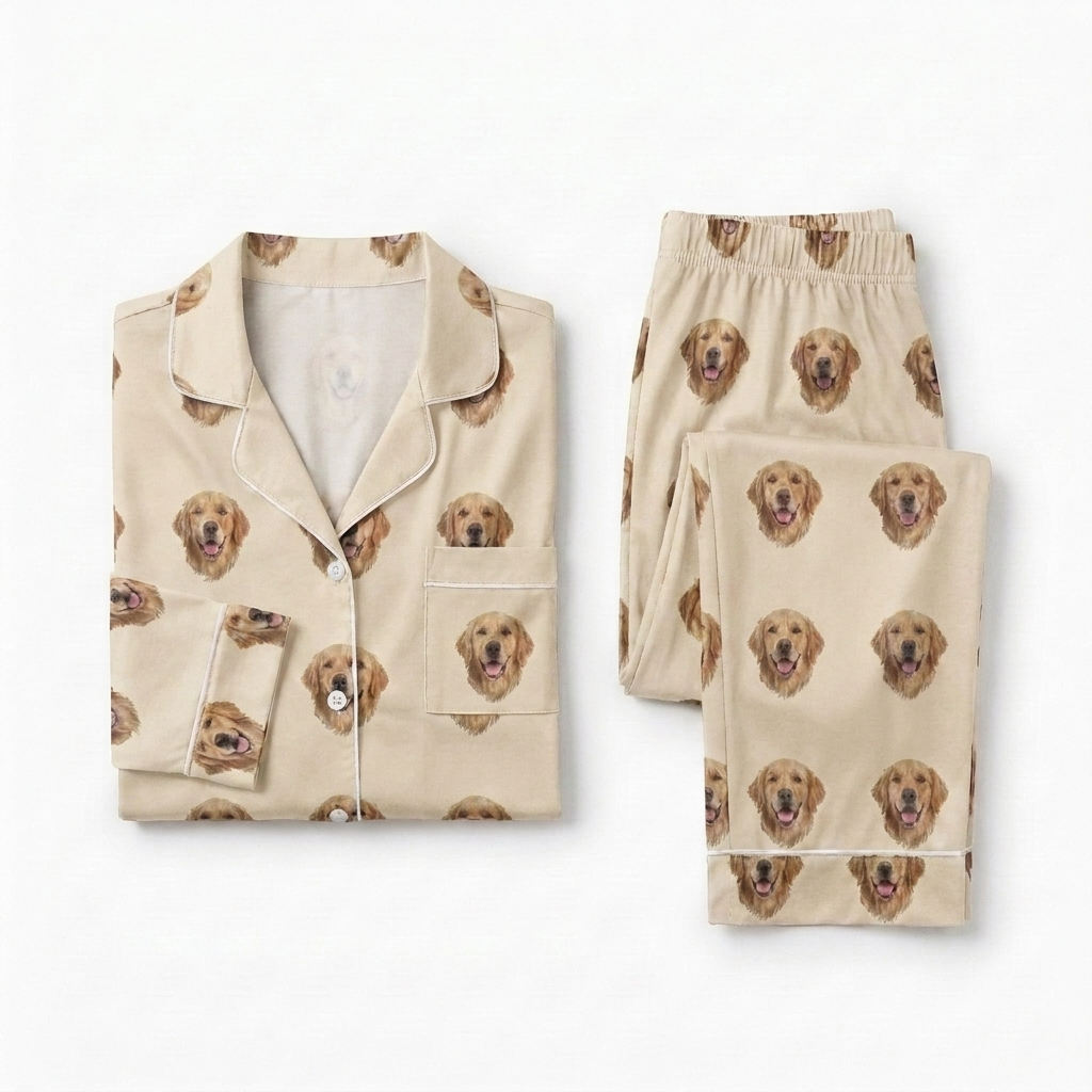 The Jammies flat-lay in beige