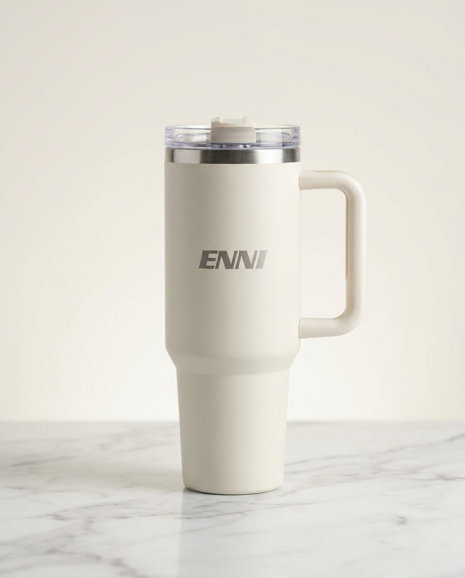 ENNI Tumbler — Ivory Sand studio shot