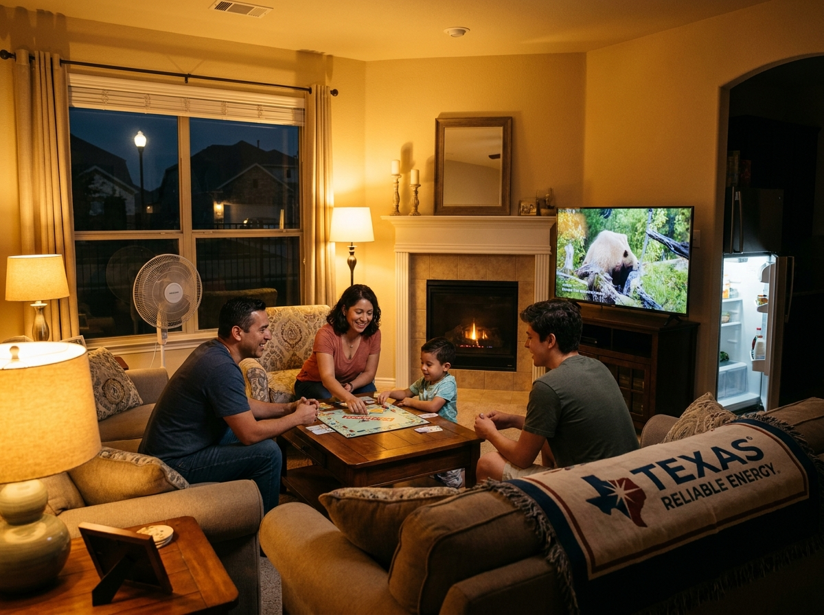 Family stays powered during outage