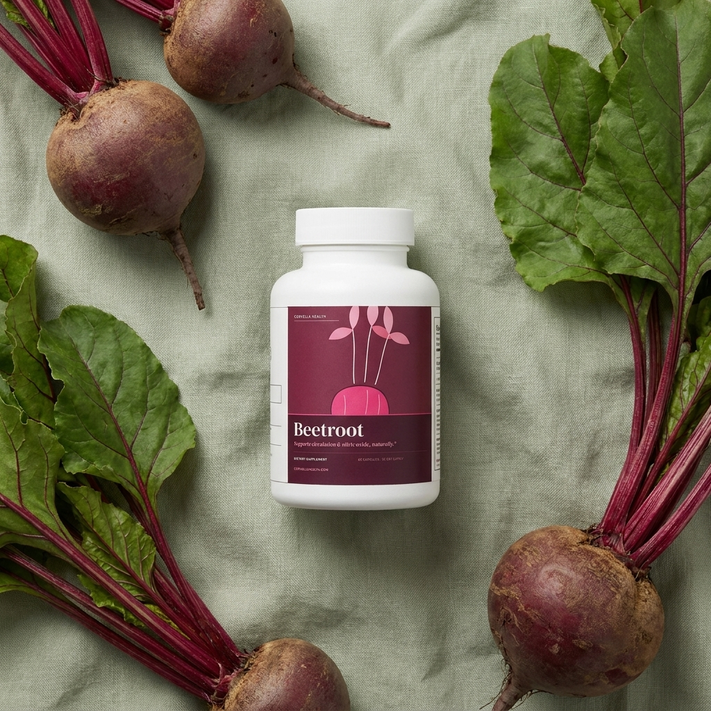 Corvella Beetroot — sage green botanical wellness