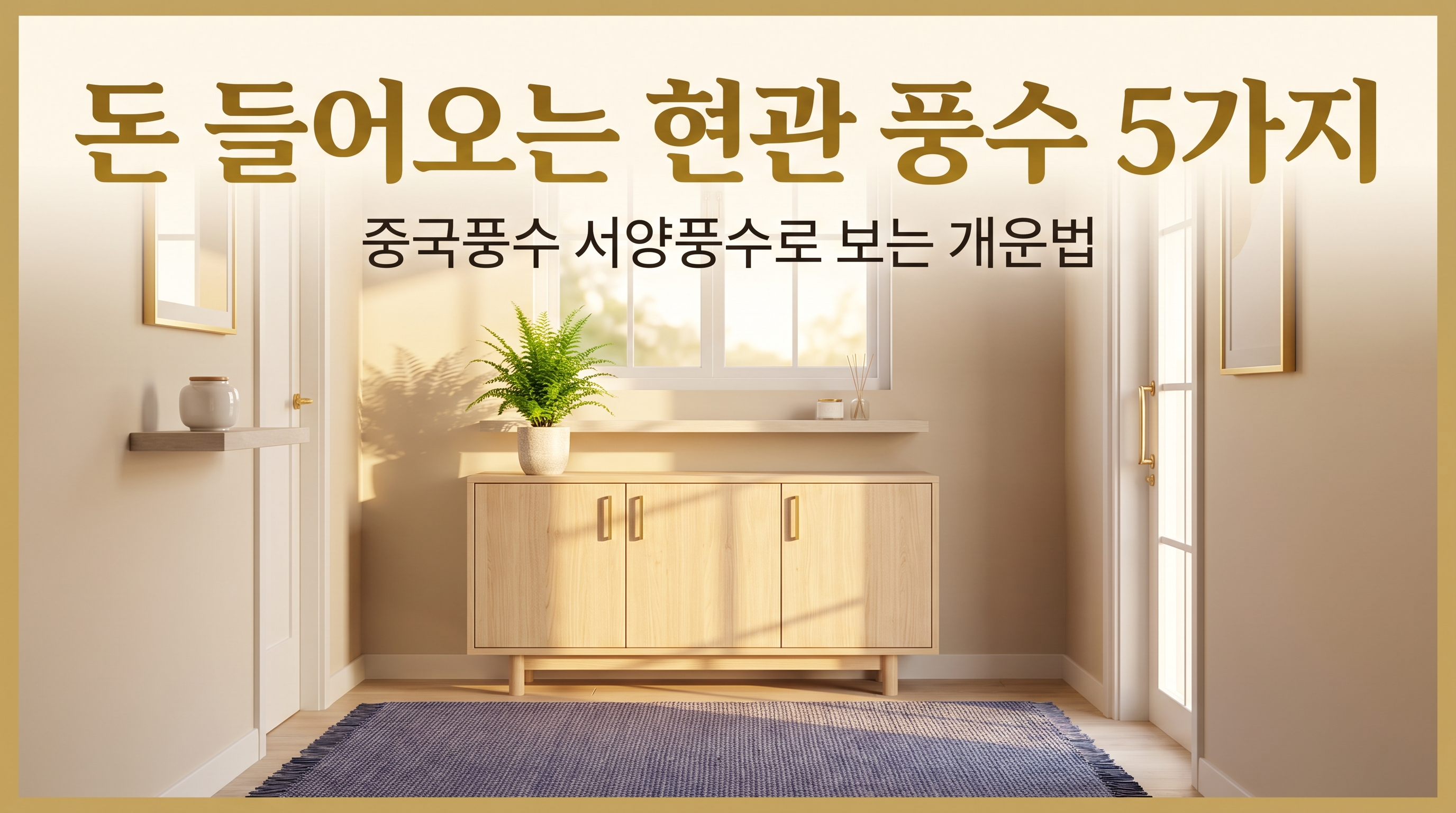 돈 들어오는 현관 풍수 인테리어 5가지 - 중국풍수 서양풍수 개운법