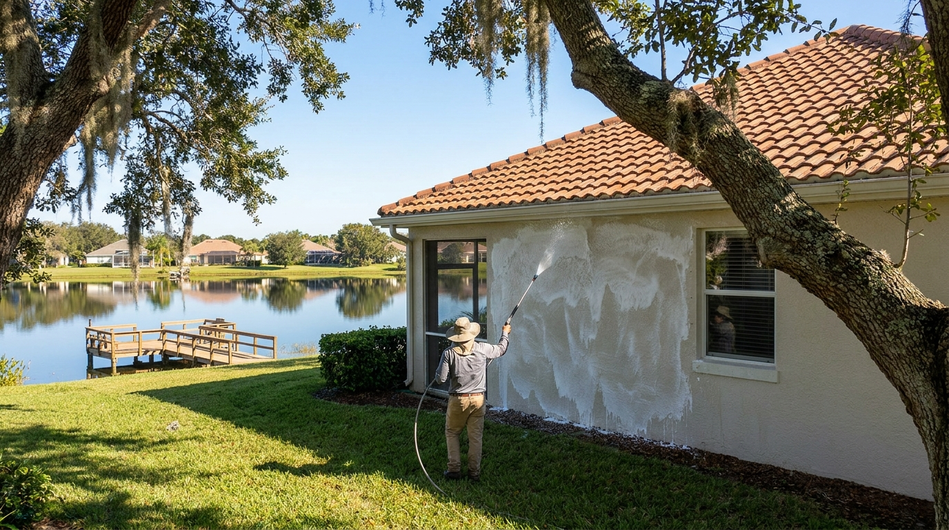 Lavado a presión de una casa en Buenaventura Lakes, Florida