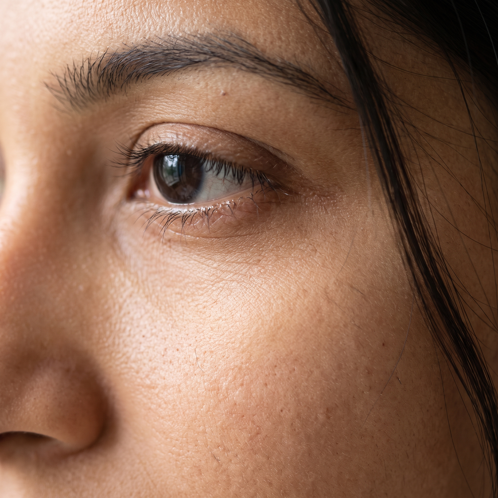 Thin under-eye skin