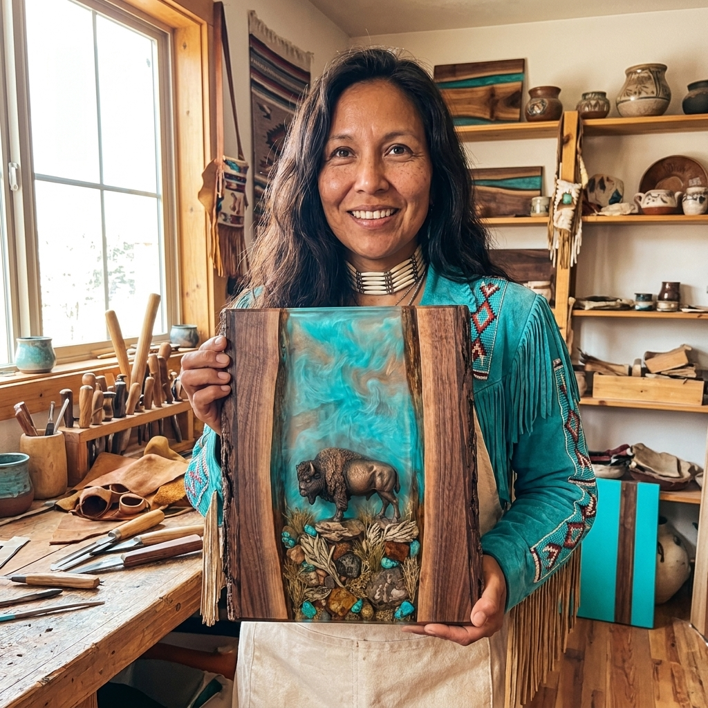 The finished Native American Inspired board