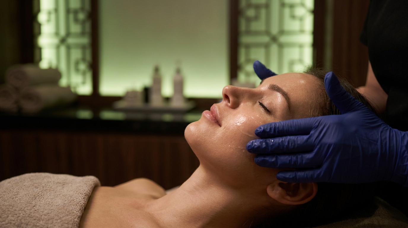 A gentle facial treatment