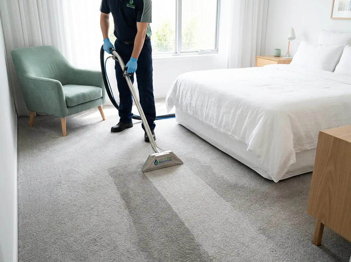 Carpet hot water extraction cleaning