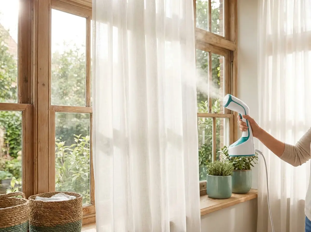 Curtain steam cleaning