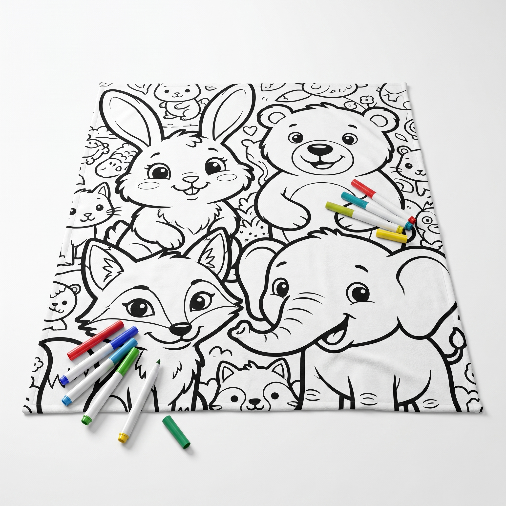 Grote Kleurdeken voor Kinderen – Wasbaar & Herbruikbaar Kleurkleed 100 x 150 cm