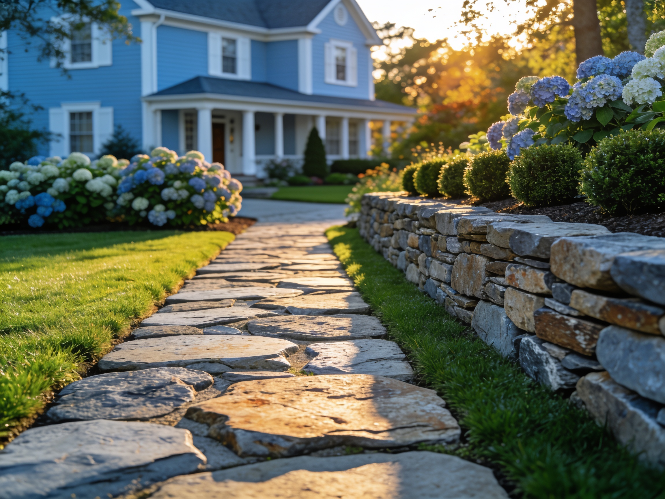 Stone install — AJR Landscaping project