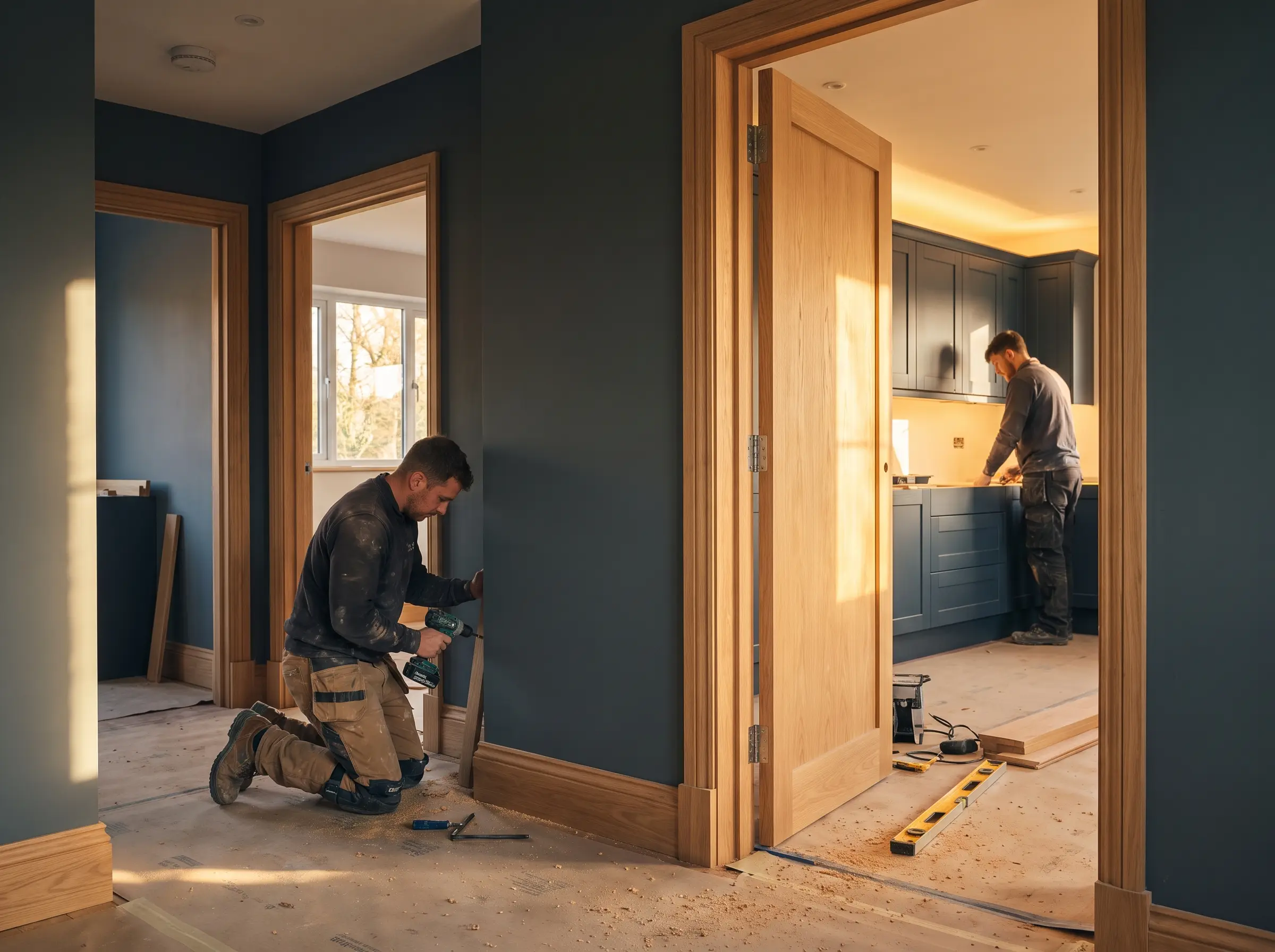 Hanging an internal oak door