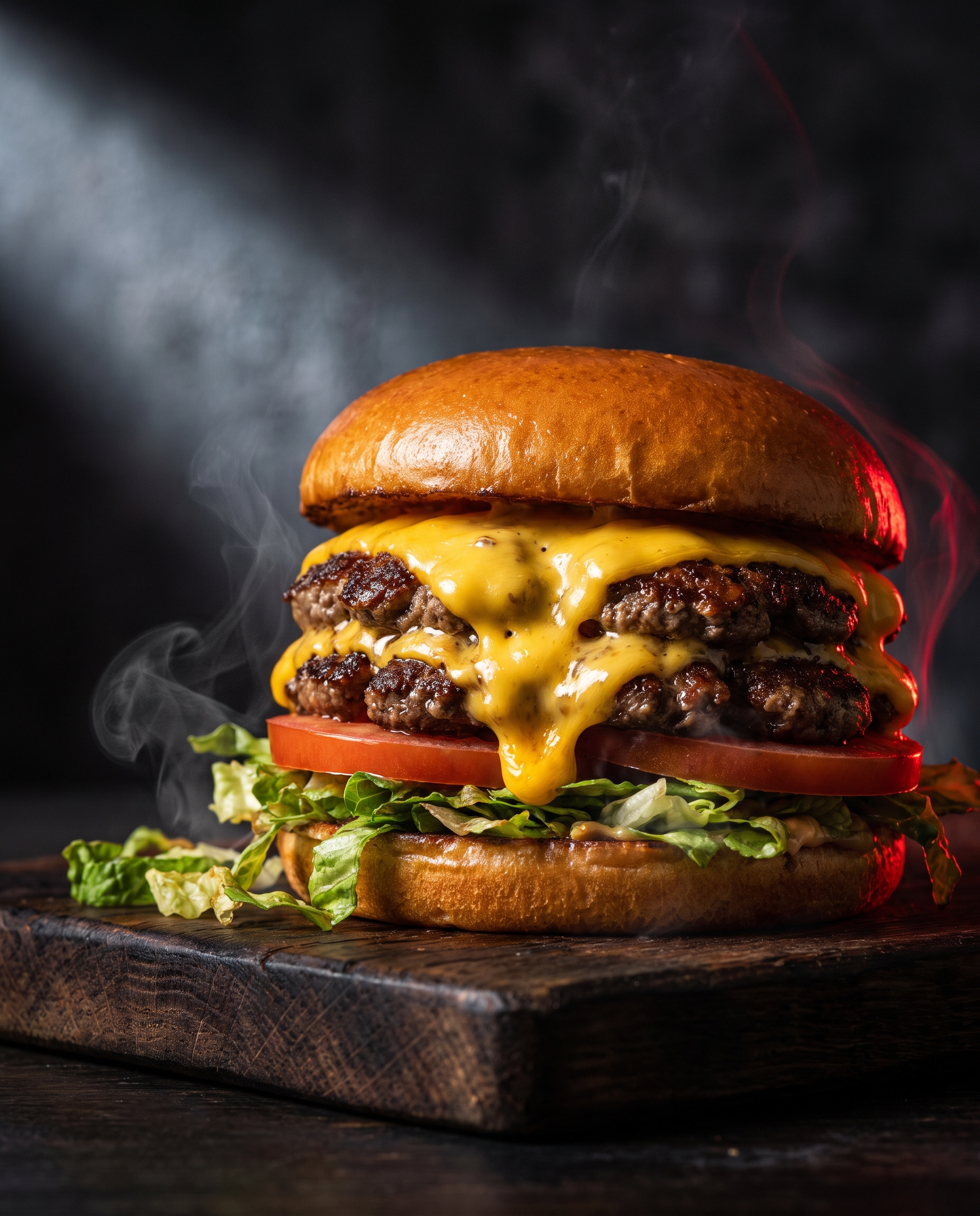 Smash burger CRAVE com queijo derretido