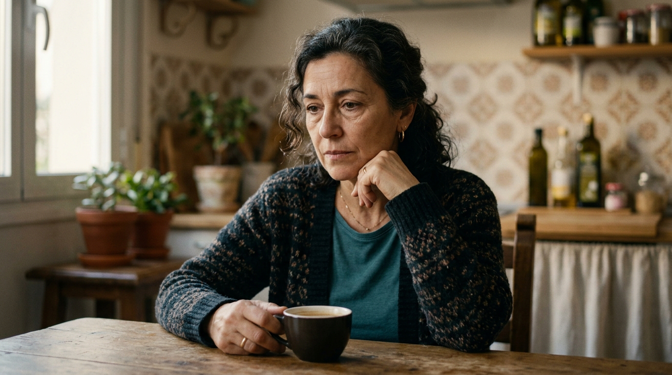Mujer en el momento de entender