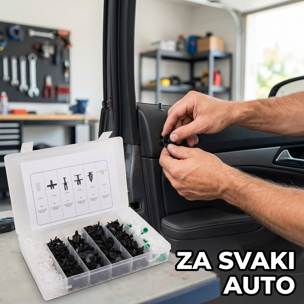 Zamena klipsni na vratima automobila u garaži