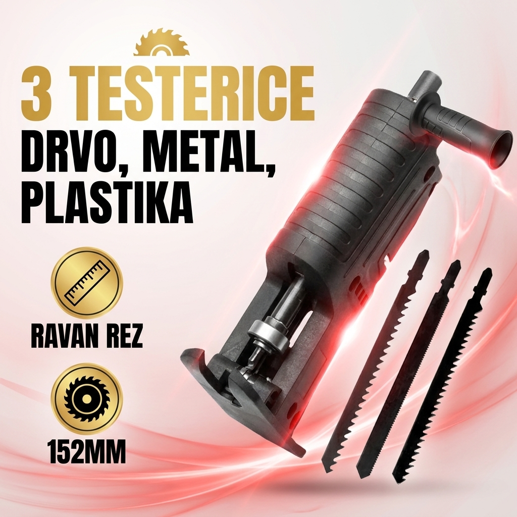 3 testerice za drvo, metal i plastiku u paketu