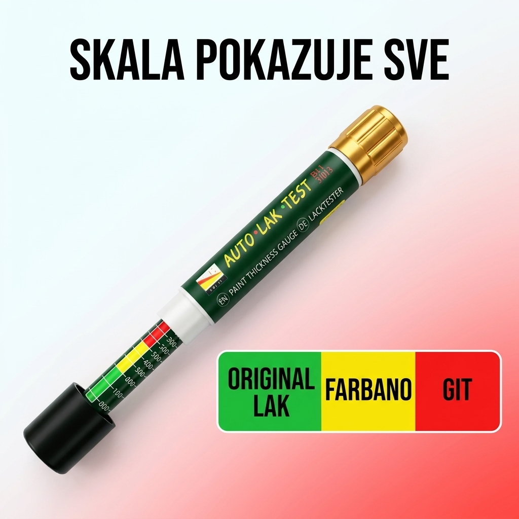 Kolor skala merača pokazuje original lak, farbano i git