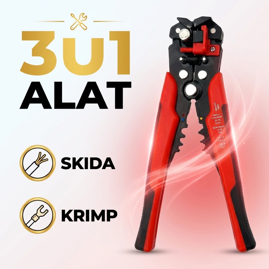 Klešta 3u1 - skidanje izolacije, sečenje i krimpovanje