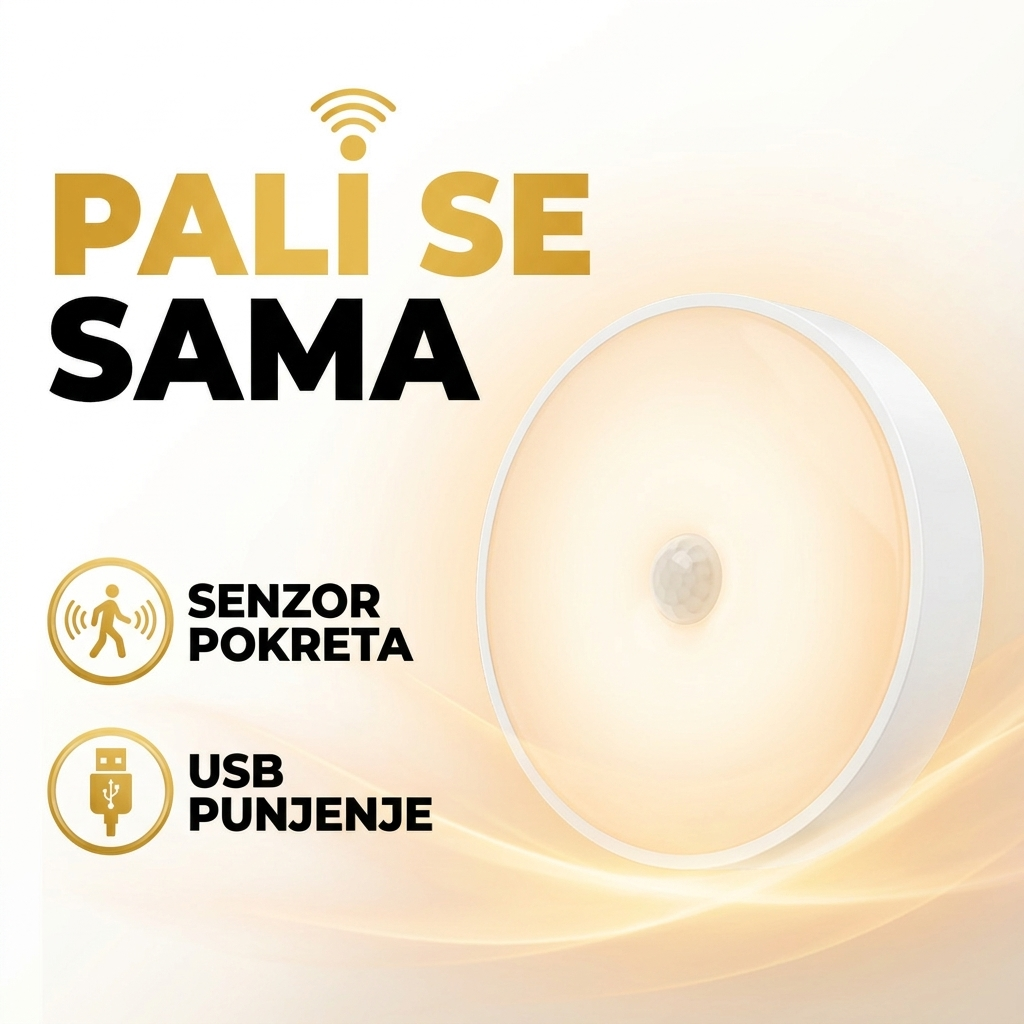 LED lampa sa senzorom pokreta - pali se sama, USB punjenje