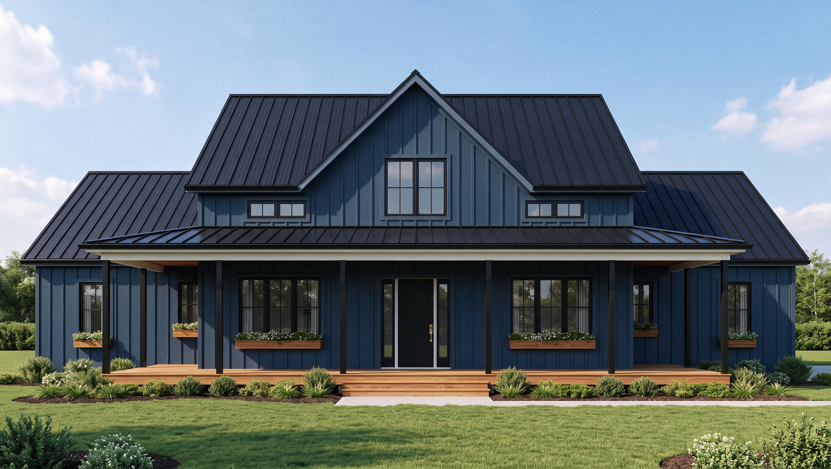 Modern farmhouse painted Coastal Navy