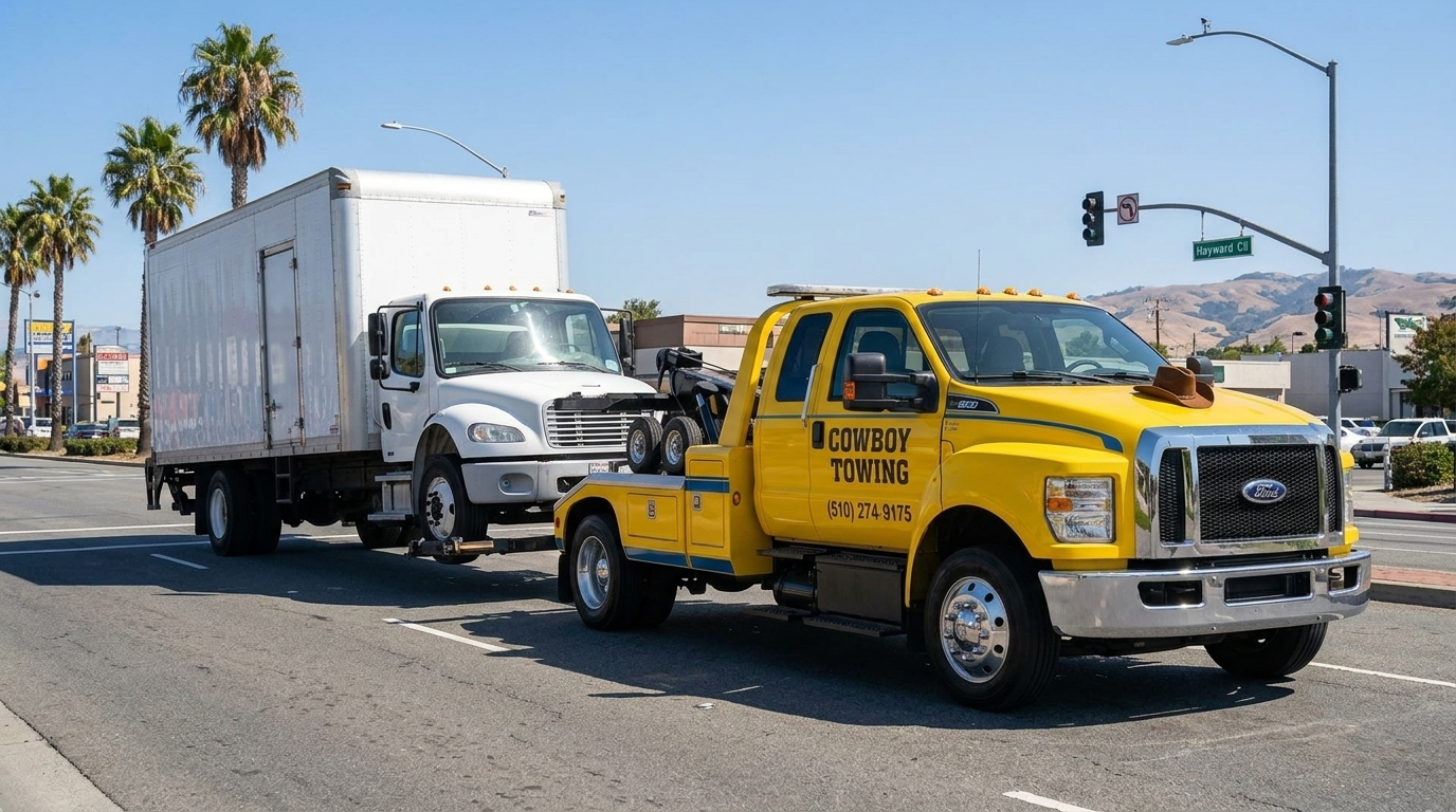 Cowboy Towing hauling a box truck