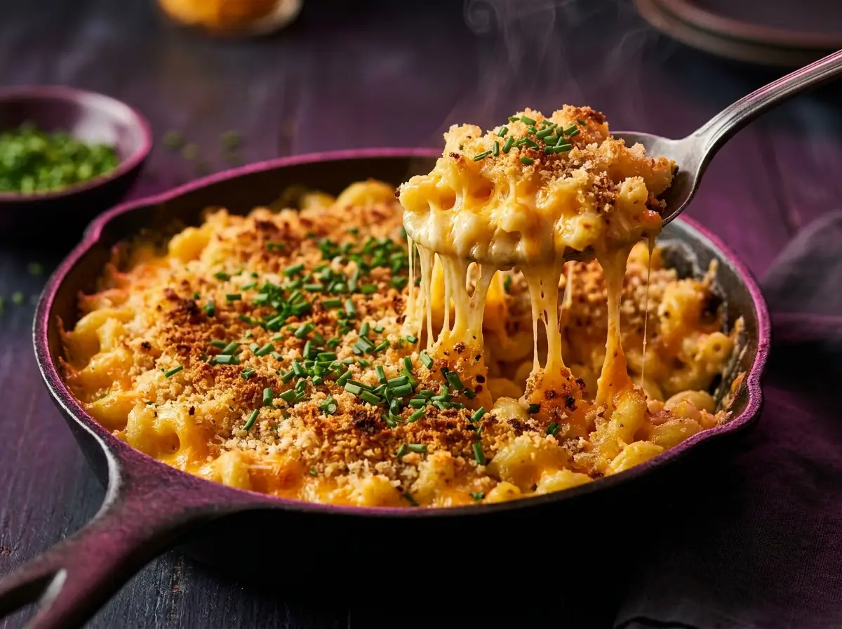 Triple-Cheese Baked Mac & Cheese