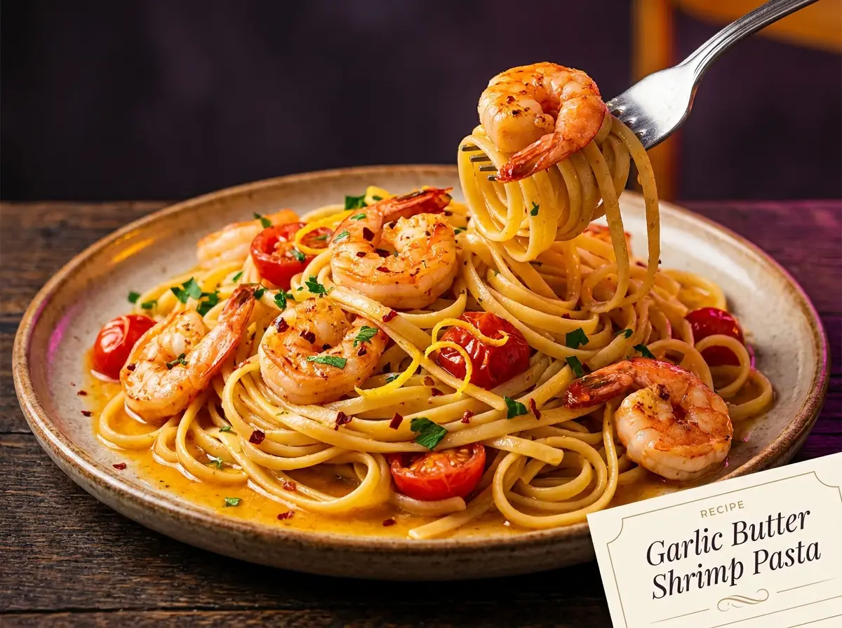 Garlic Butter Shrimp Pasta
