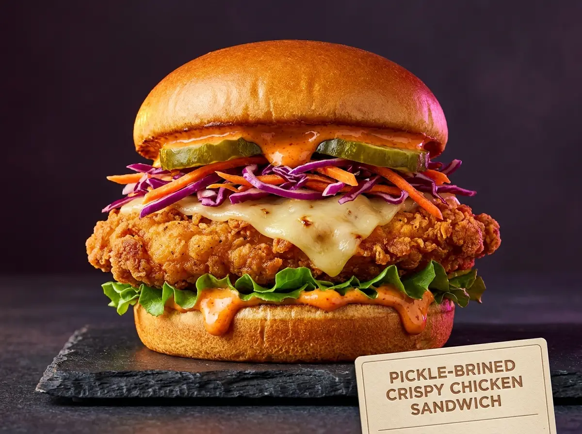 Pickle-Brined Crispy Chicken Sandwich