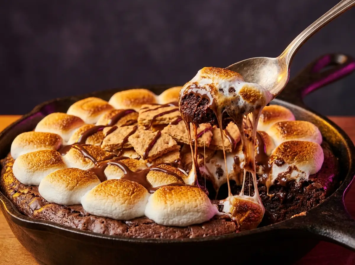 S'mores Skillet Brownie