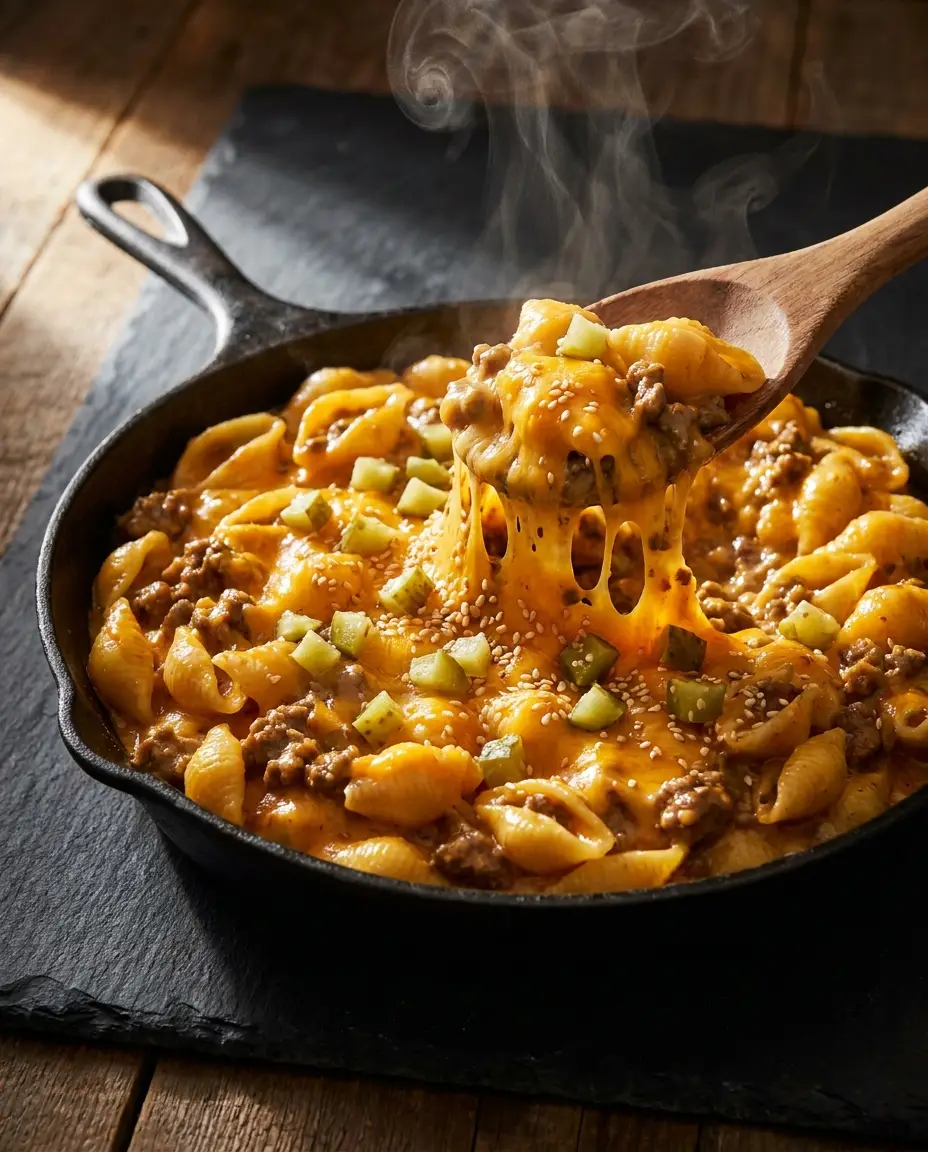 One-Pot Cheeseburger Pasta