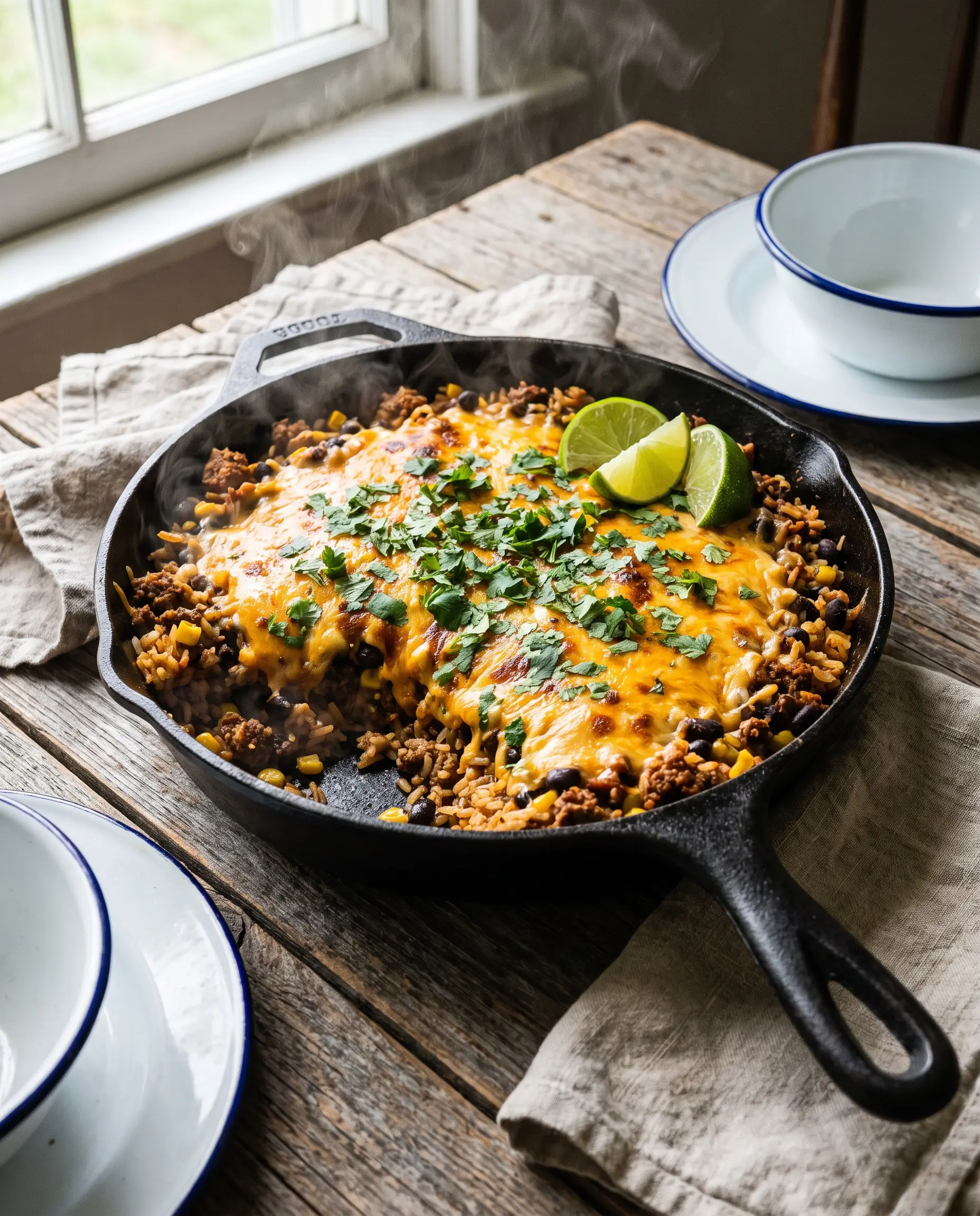 Cheesy Beef Taco Skillet