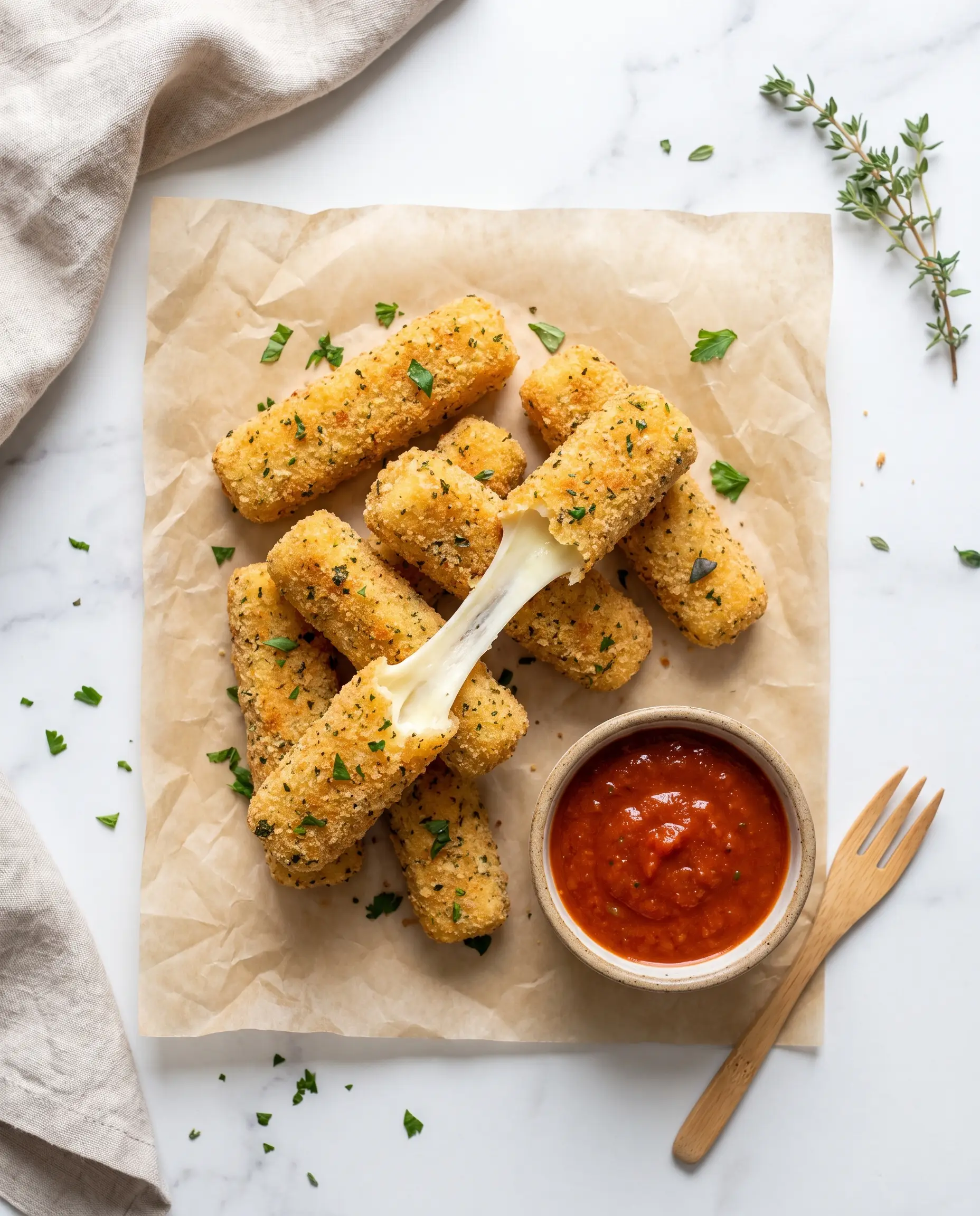 Crispy Air Fryer Mozzarella Sticks