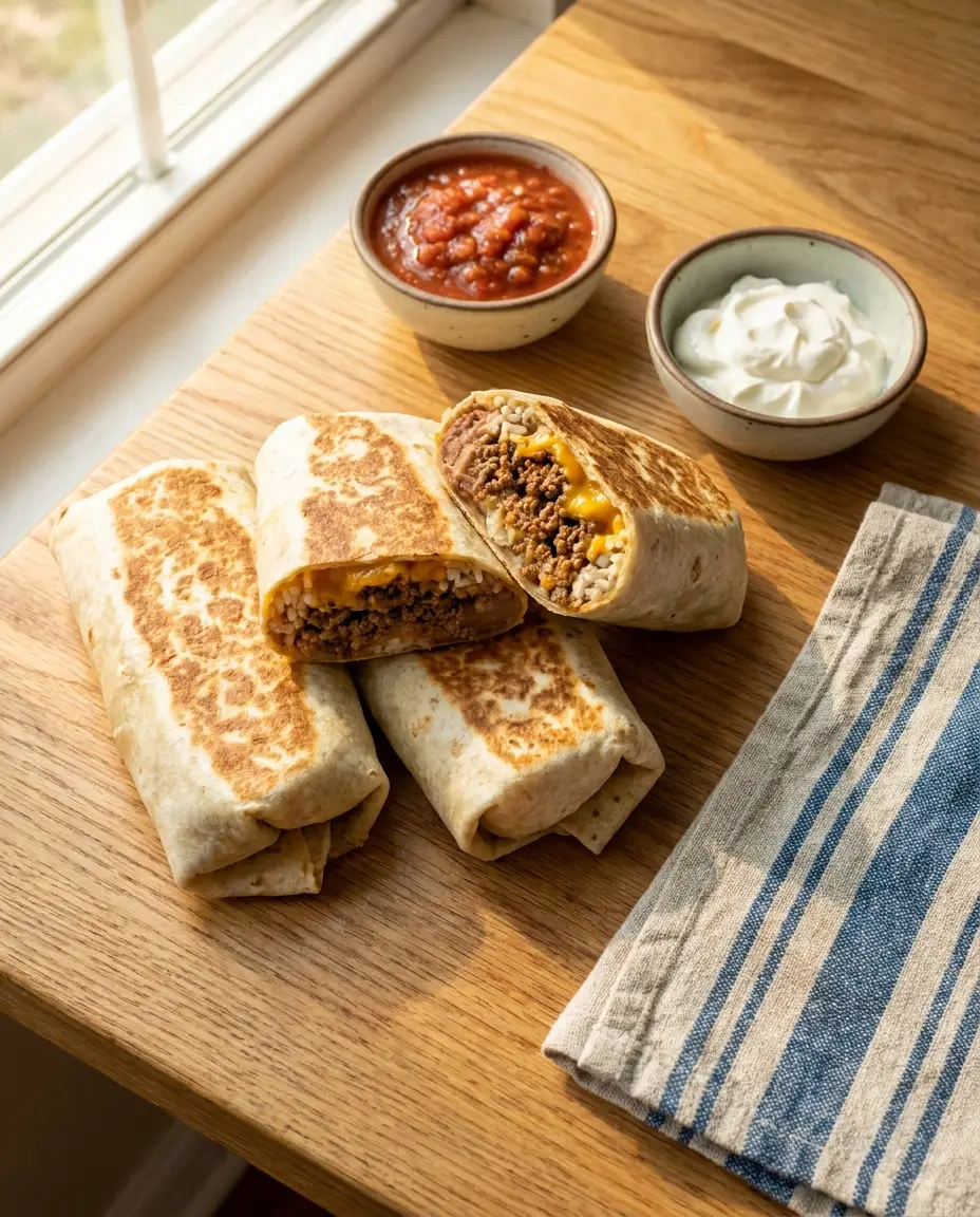 Beef and Bean Burritos