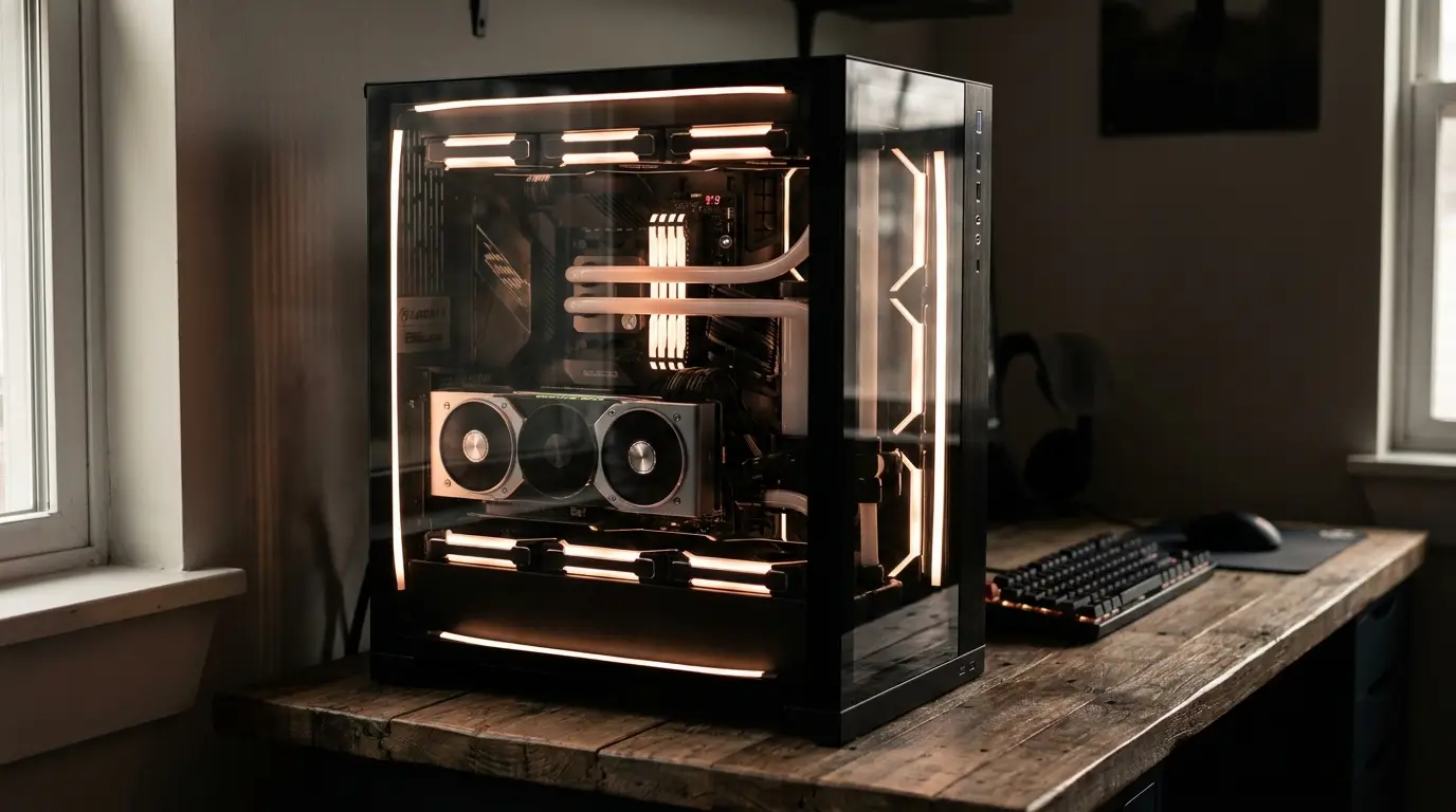 PC gamer sur mesure avec éclairage RGB