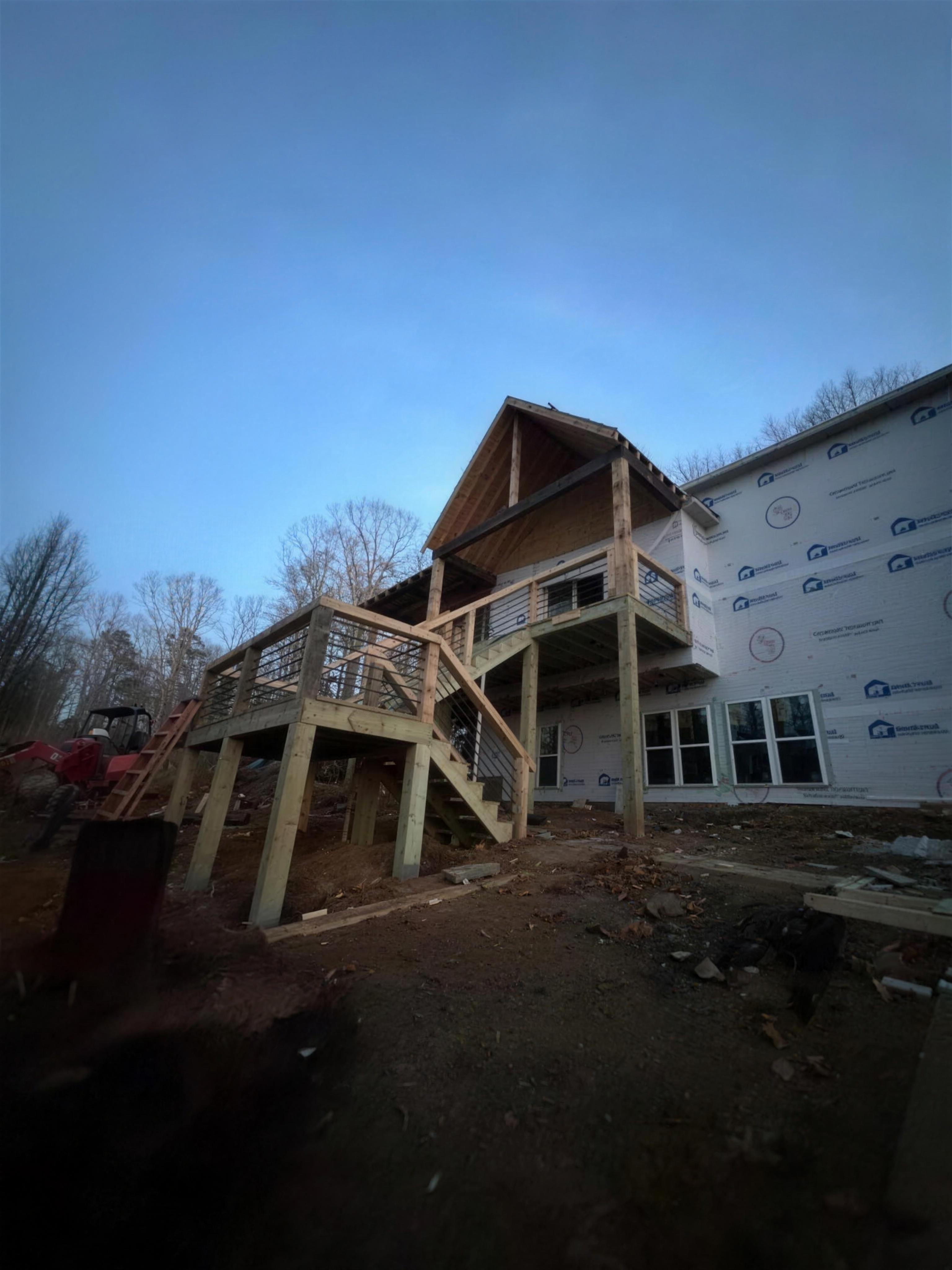Close framing detail showing structural connections