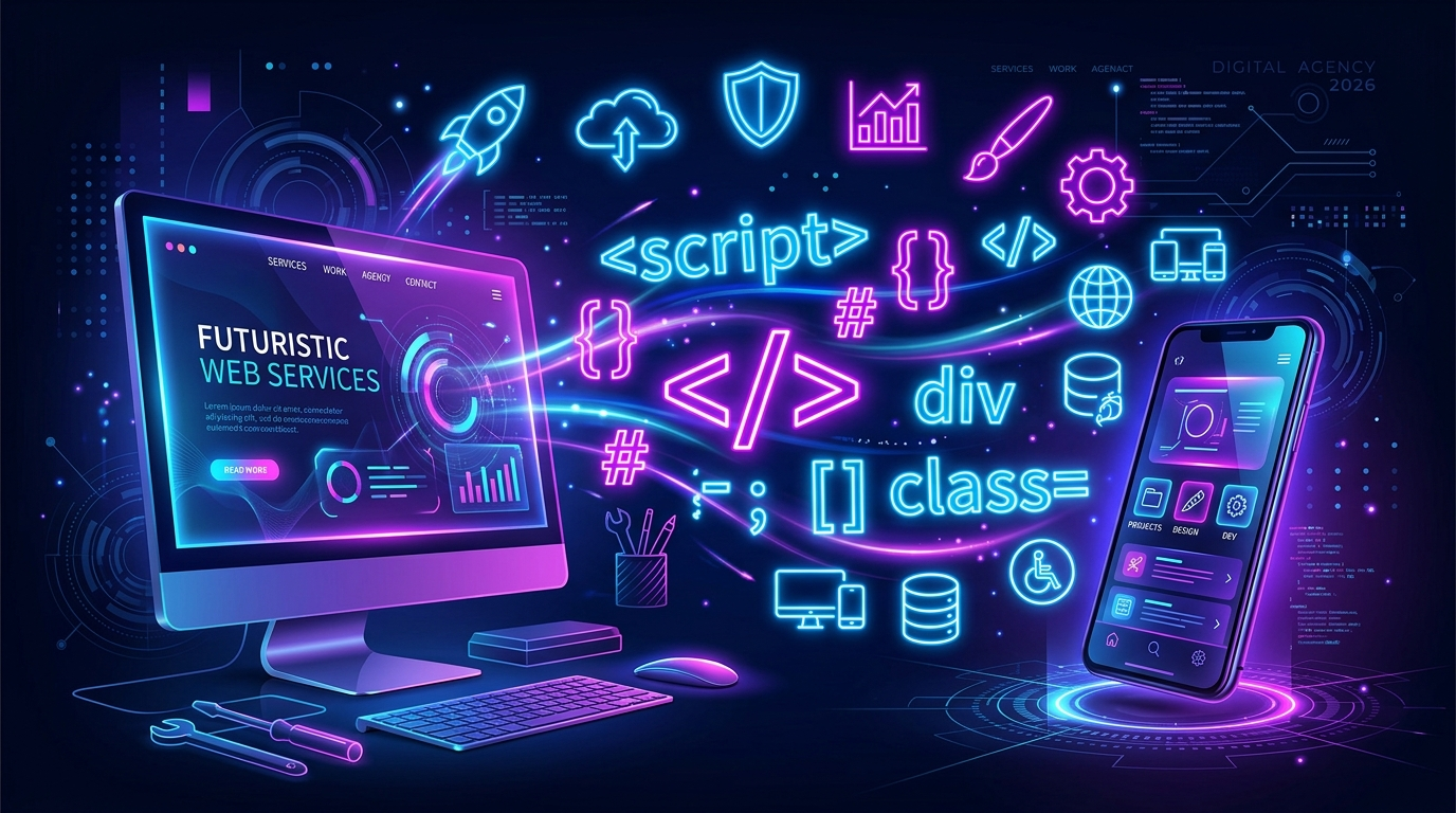 웹사이트 디자인 서비스 일러스트레이션