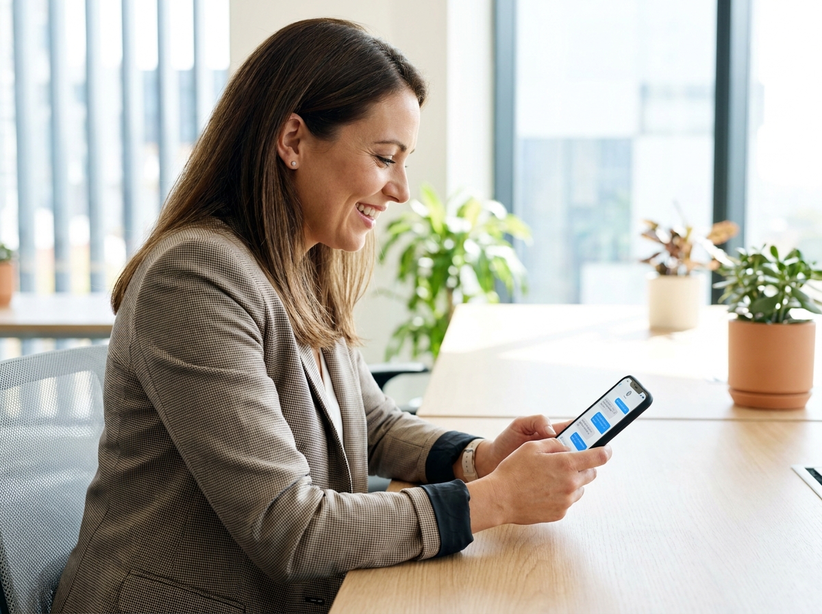 AI chatbot qualifying a real estate lead on phone