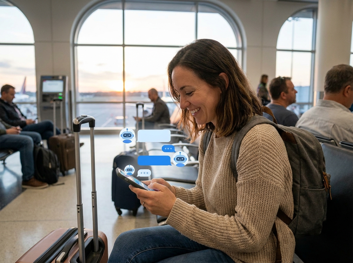 24/7 travel support chatbot conversation