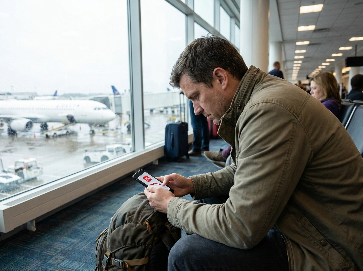 Flight delay prediction alert on phone
