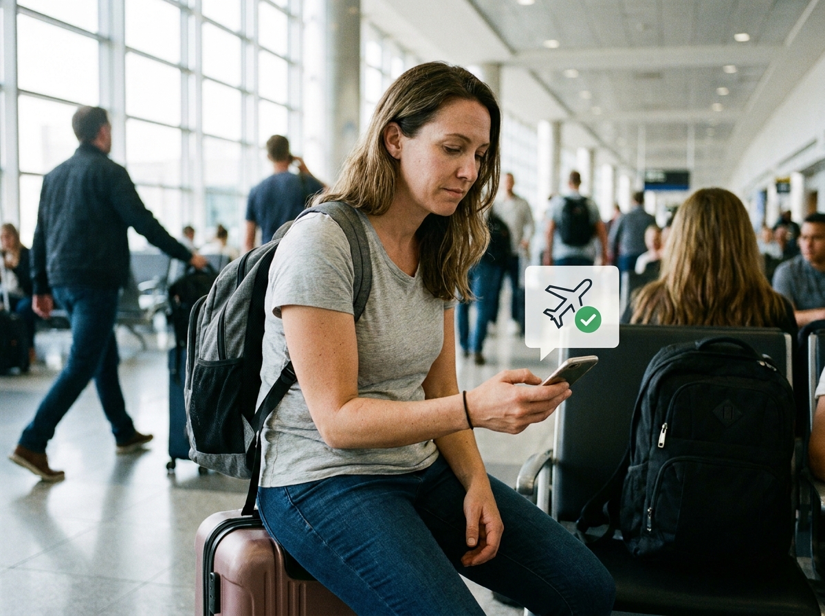 Automated rebooking confirmation on phone